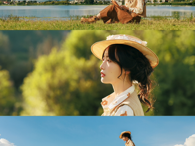 天很蓝，风很轻，云很淡